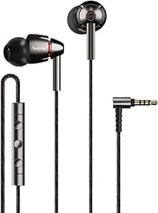 1MORE Quad Driver Auricolari In-Ear con Microfono e Telecomando, Hi-Res Cuffie Stereo, Bassi potenti, Alta Definizione - E1010 Argento/Grigio