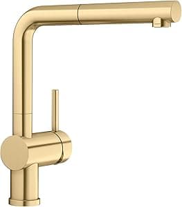 BLANCO 526684 LINUS-S Rubinetto da Cucina, Oro Satinato