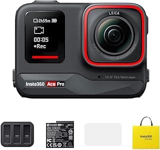 Insta360 Ace Pack Protezione Schermo–Action cam impermeabile Co-disegnata con Leica, sensore da 1/1.3" e riduzione del rumore per una qualità d'immagine imbattibile,schermo orientabile da 2,4"